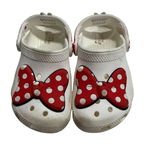 Crocs Disney Minnie Mouse Bow Slip On Clogs - Picture 1 of 7